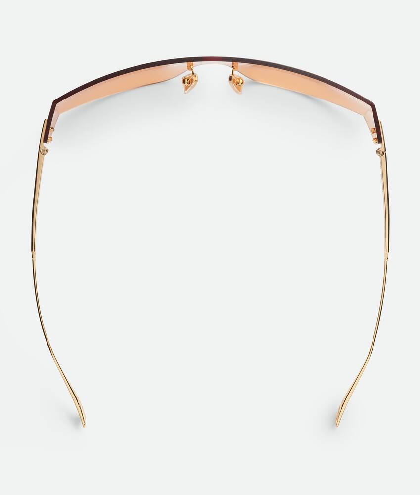 Futuristic Shield Sunglasses in Gold/orange Product Image