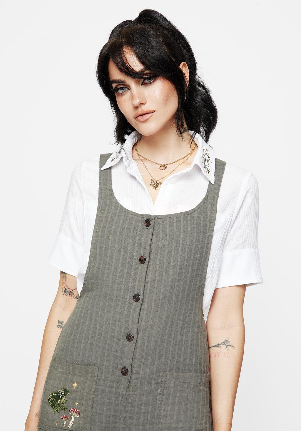 Koax Cotton Embroidered Cami Playsuit Product Image