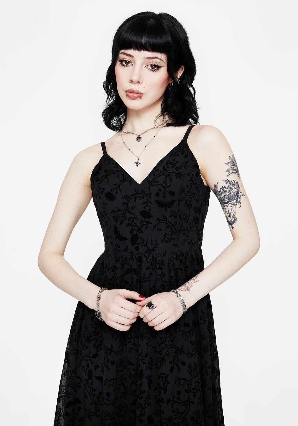Faustina Flocked Chiffon Maxi Cami Dress Product Image