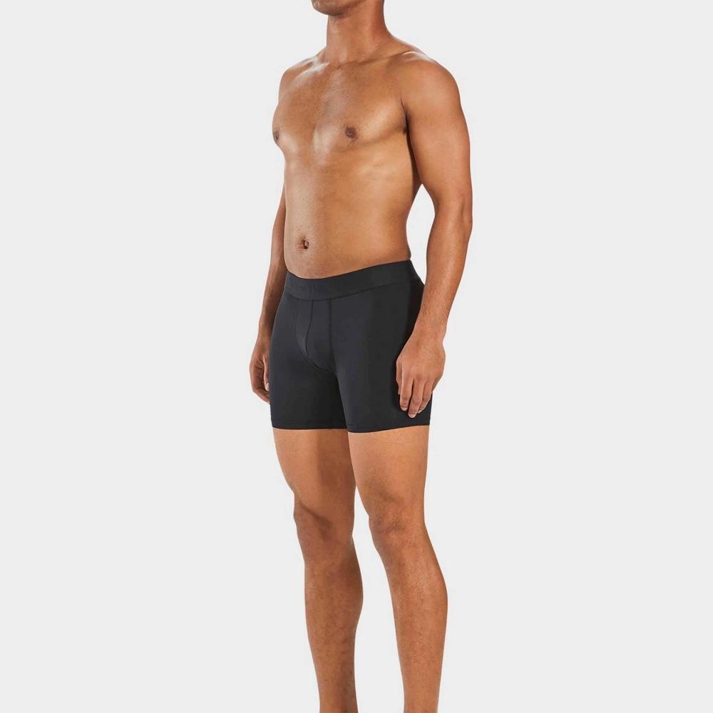 Pair of Thieves Men's Hustle Boxer Briefs 2pk - Black/Blue XL: Lightweight Knit, Full Waistband Elastic, Machine Washable Product Image
