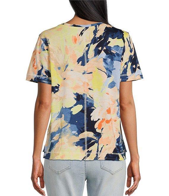 Westbound Painters Palette Short Sleeve Crew Neck Top Product Image