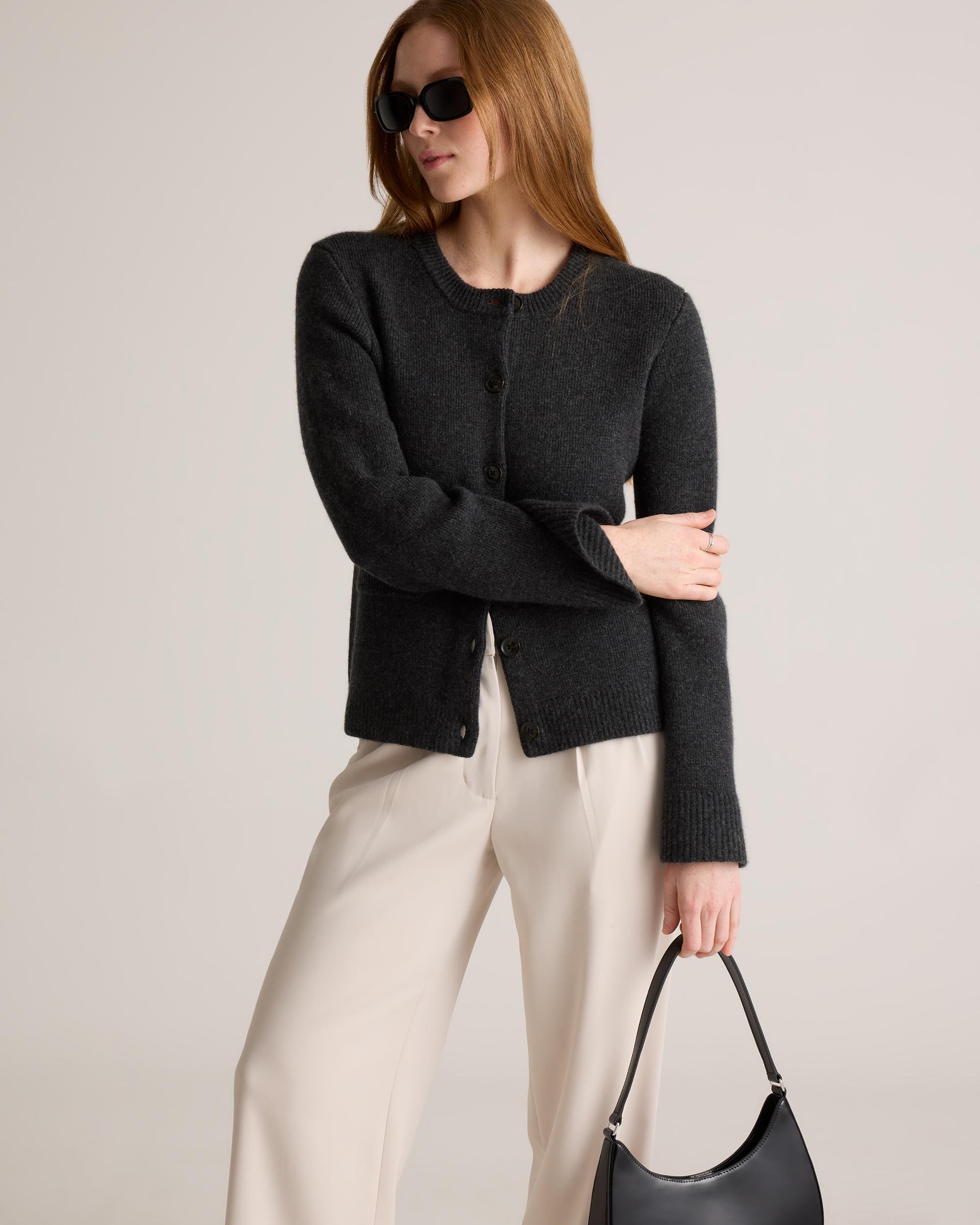 Quince | Women's Mongolian Cashmere Structured Cardigan Sweater Size XS Product Image