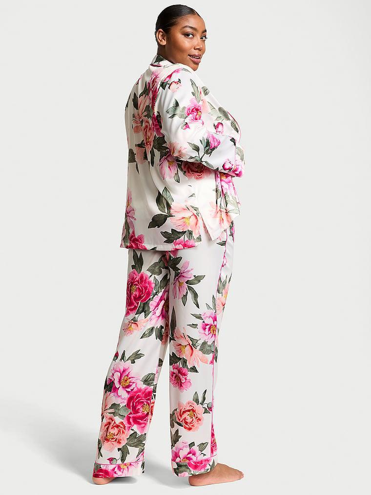 Glazed Satin Long Pajama Set Product Image