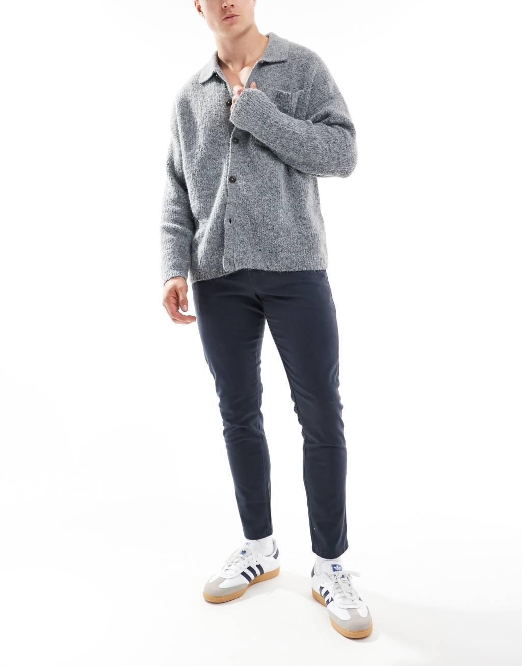 JJ Rebel slim fit chino pants in navy Product Image