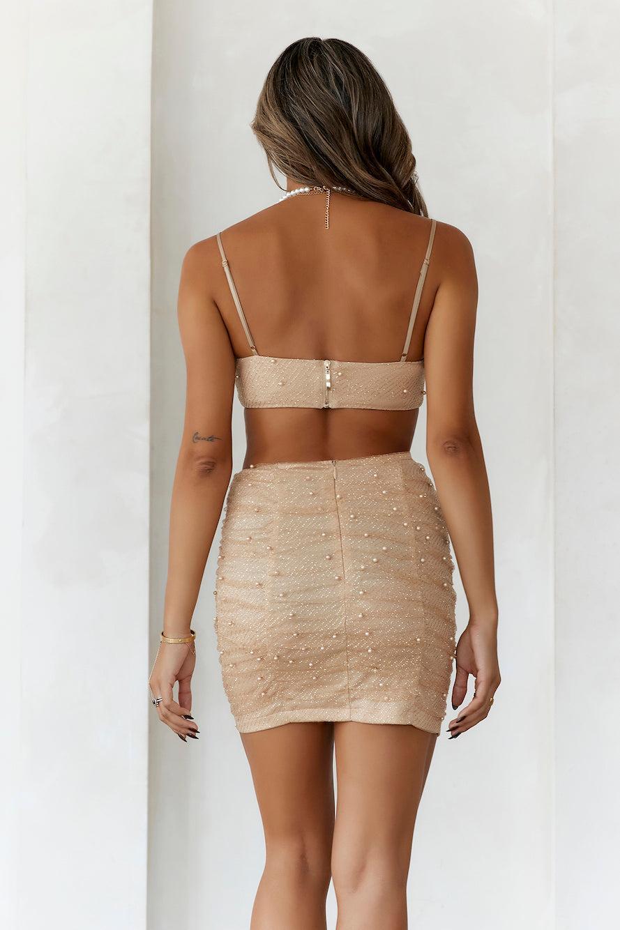 HELLO MOLLY Charming Crop Top Gold Product Image