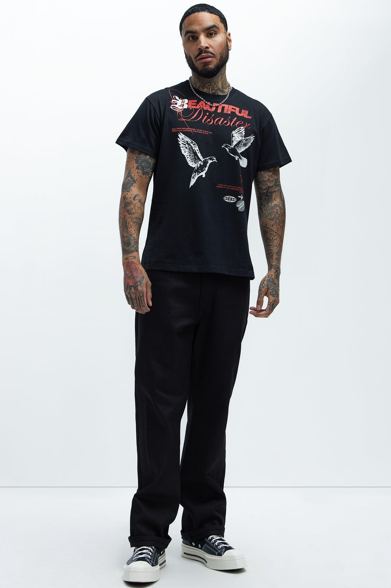 Beautiful Disaster Short Sleeve Tee - Black Product Image