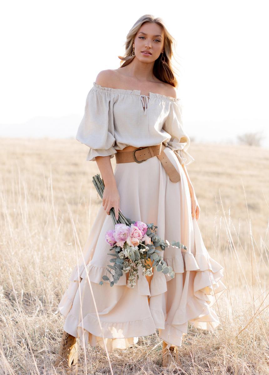 Kerra Top in Beige Female Product Image