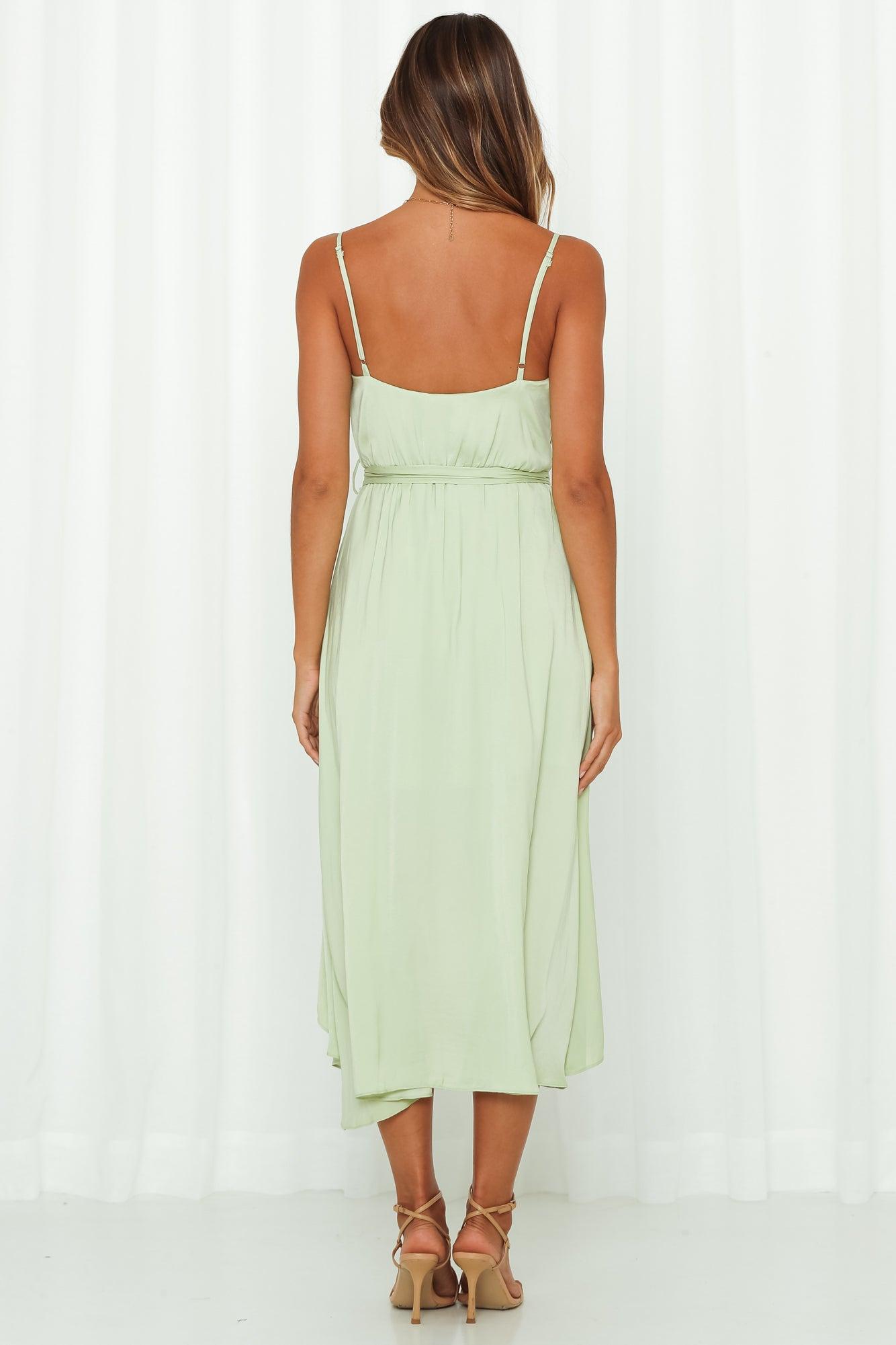 Fuel To My Fire Midi Dress Pistachio Product Image