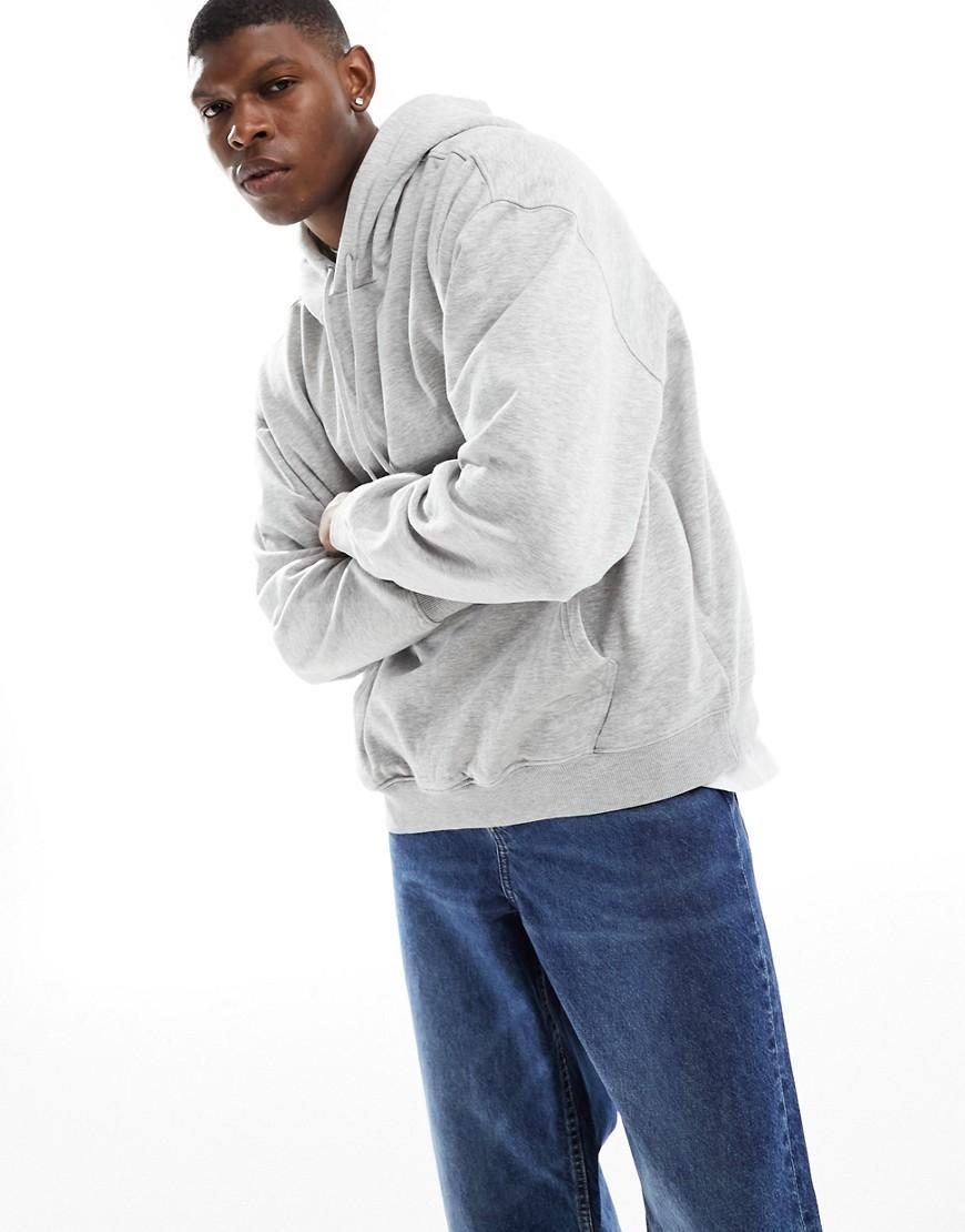 Weekday oversized hoodie in gray melange Product Image