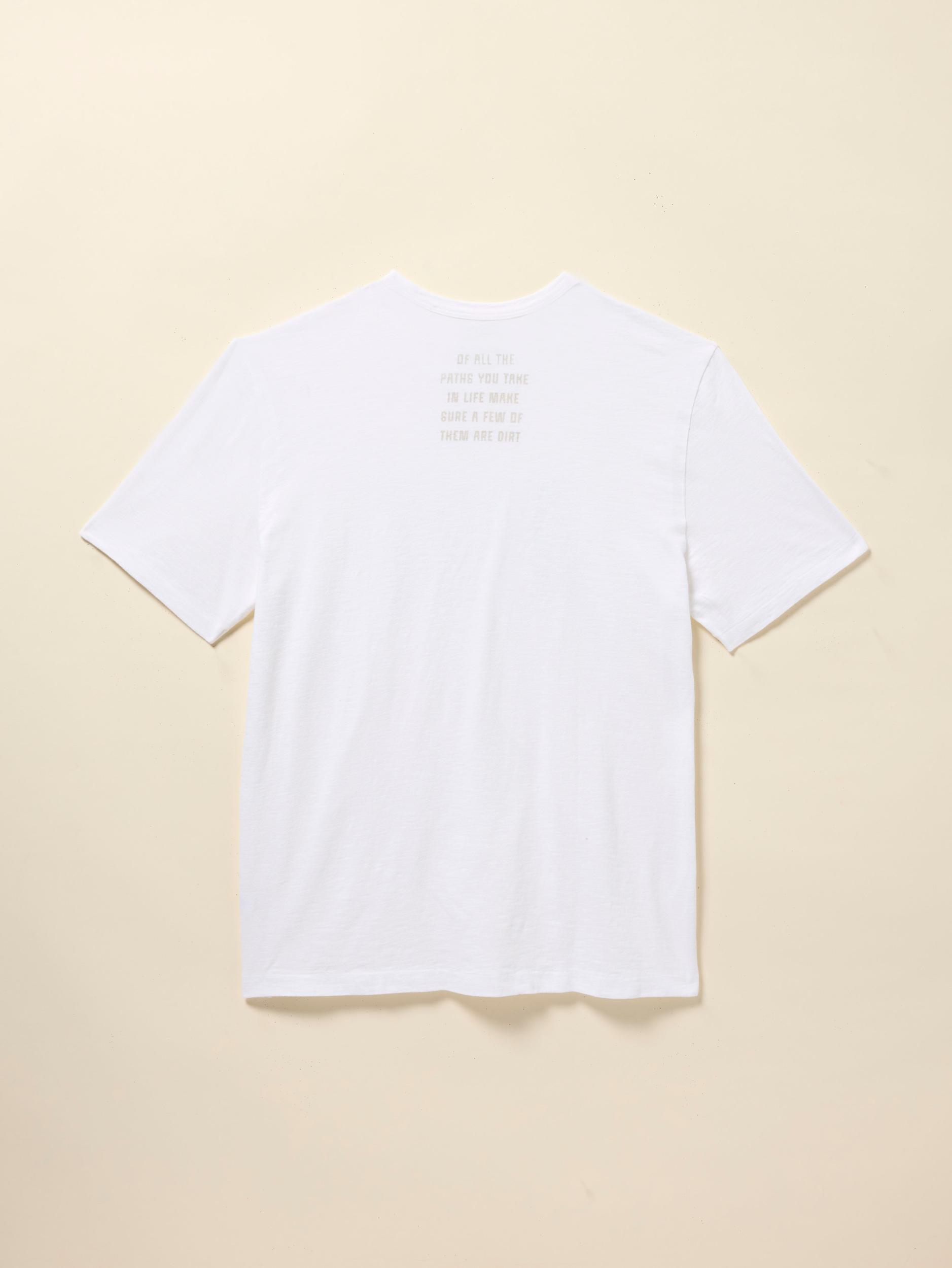 DIRT Sunwashed Regenerative Cotton Tee - White Male Product Image