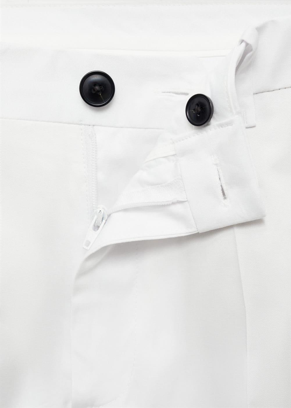 Regular fit structure cotton trousers - Men | MANGO USA Product Image