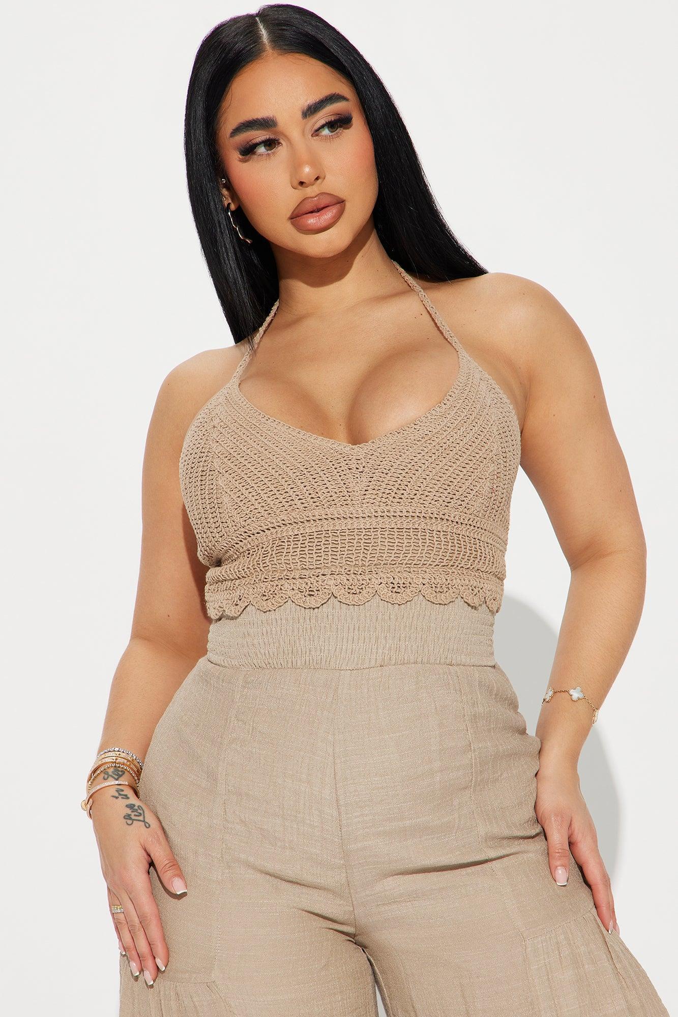 Malta Vacay Jumpsuit - Taupe Product Image