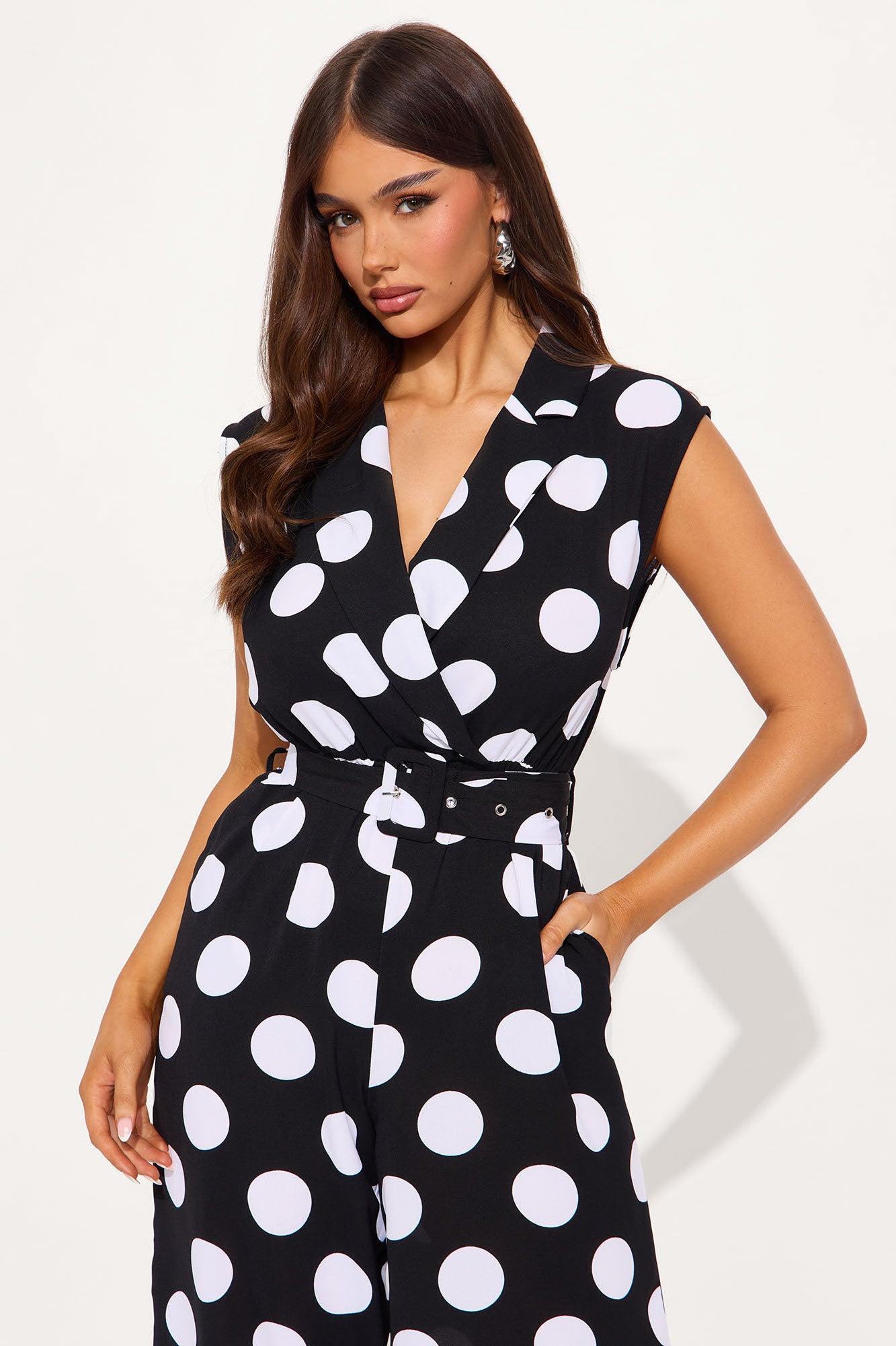 Sunny Days Ahead Jumpsuit - Black/White Product Image