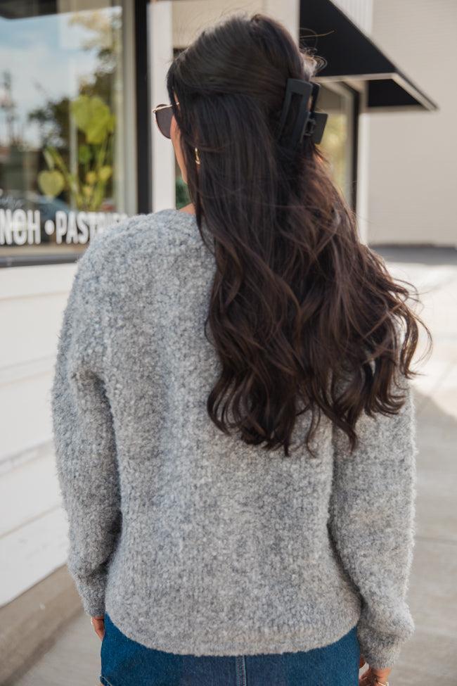 Seasonal Shift Grey Boucle Cardigan Jacket FINAL SALE Product Image