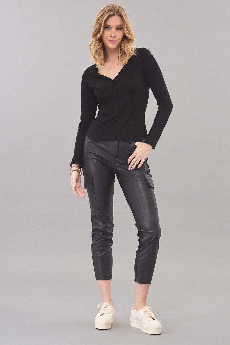 Exposed Seam Tee Black Product Image