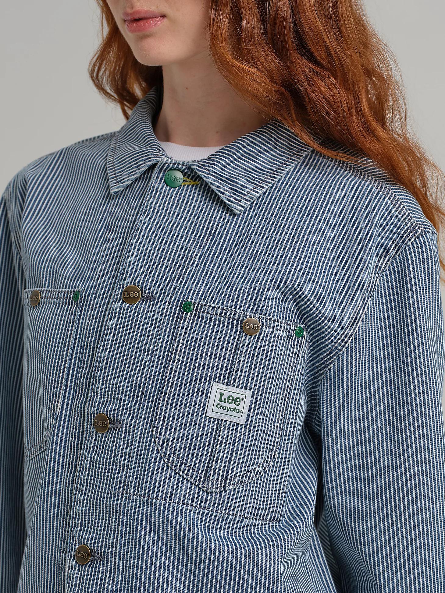 Women's Lee® x Crayola® Railroad Stripe Crop Chore Jacket | Women's Jackets & Outerwear | Lee® Product Image
