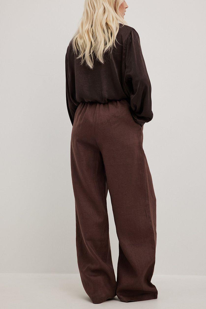 Elastic Waist Linen Trousers Product Image
