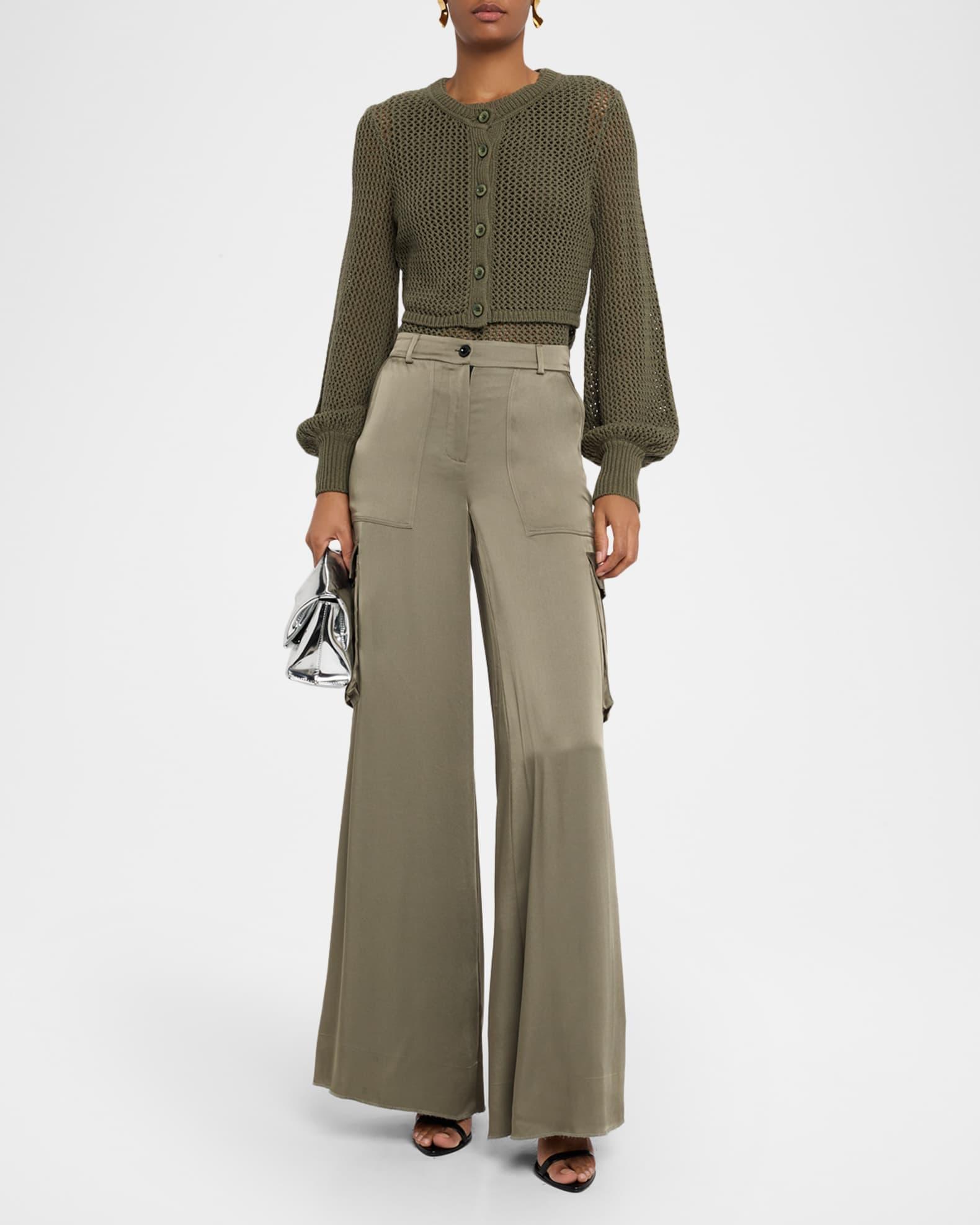 Maia Silky Satin Cargo Pants Product Image
