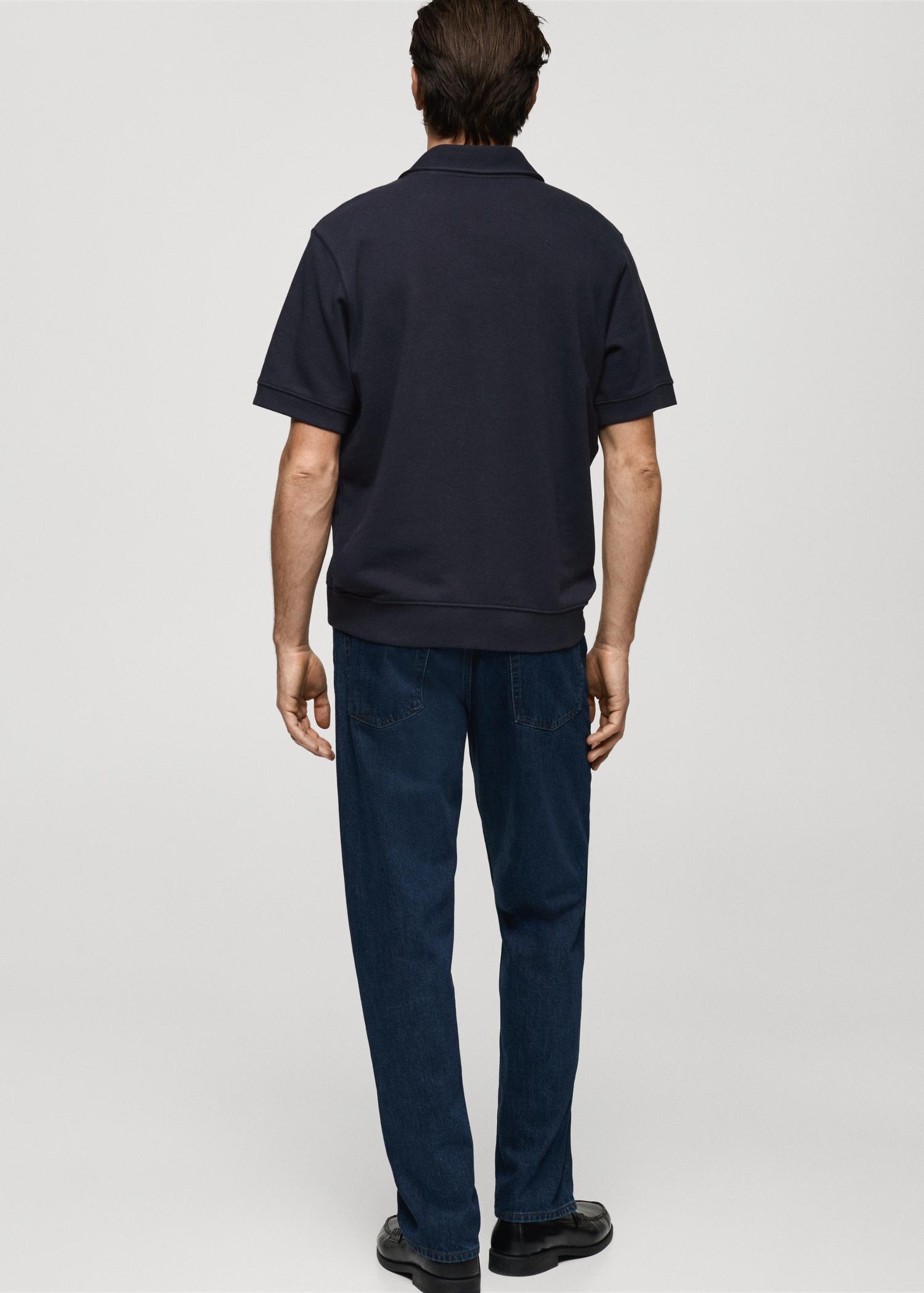 Regular-fit cotton polo shirt - Men | MANGO USA Product Image