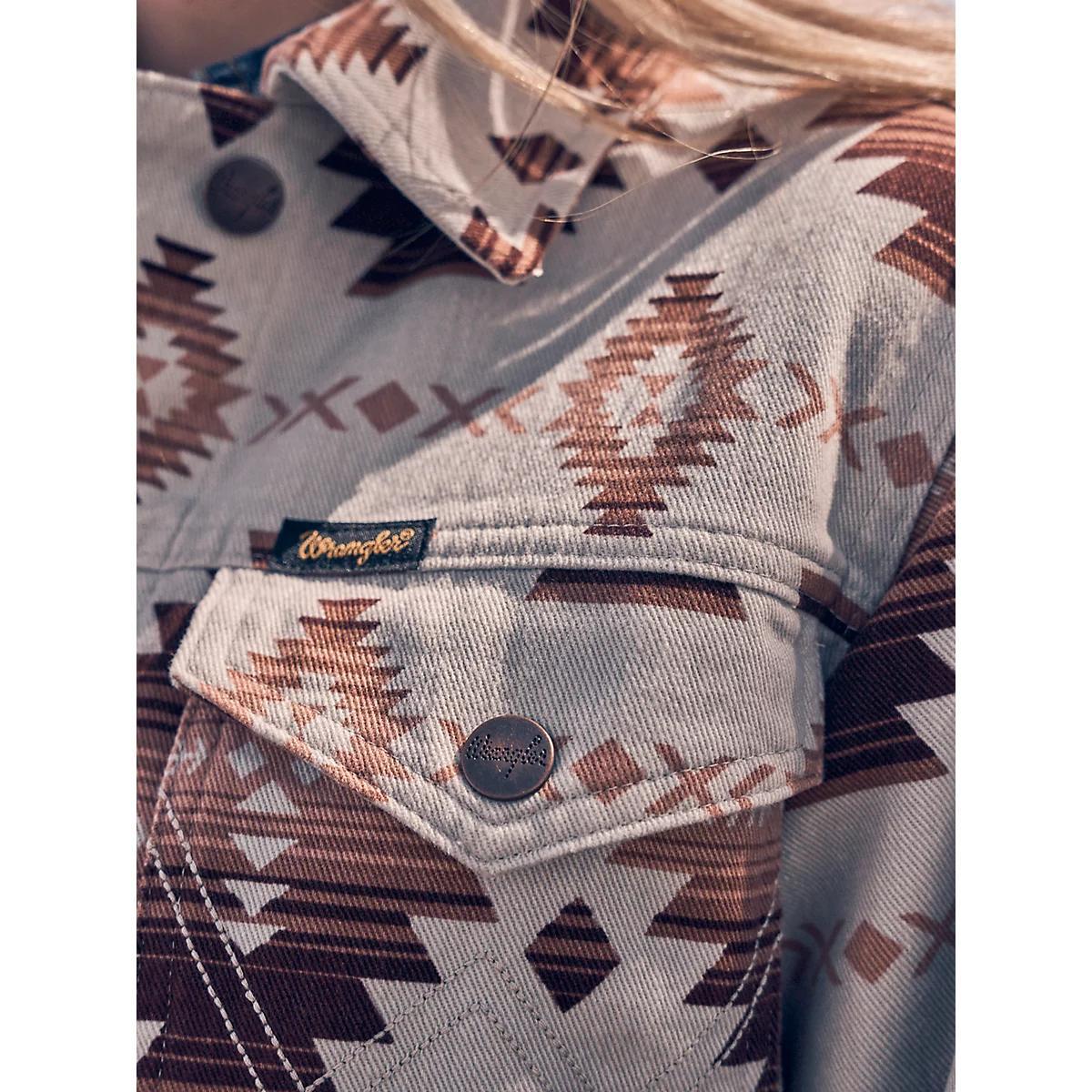 Women's Western Printed Boyfriend Jacket in Geo Product Image