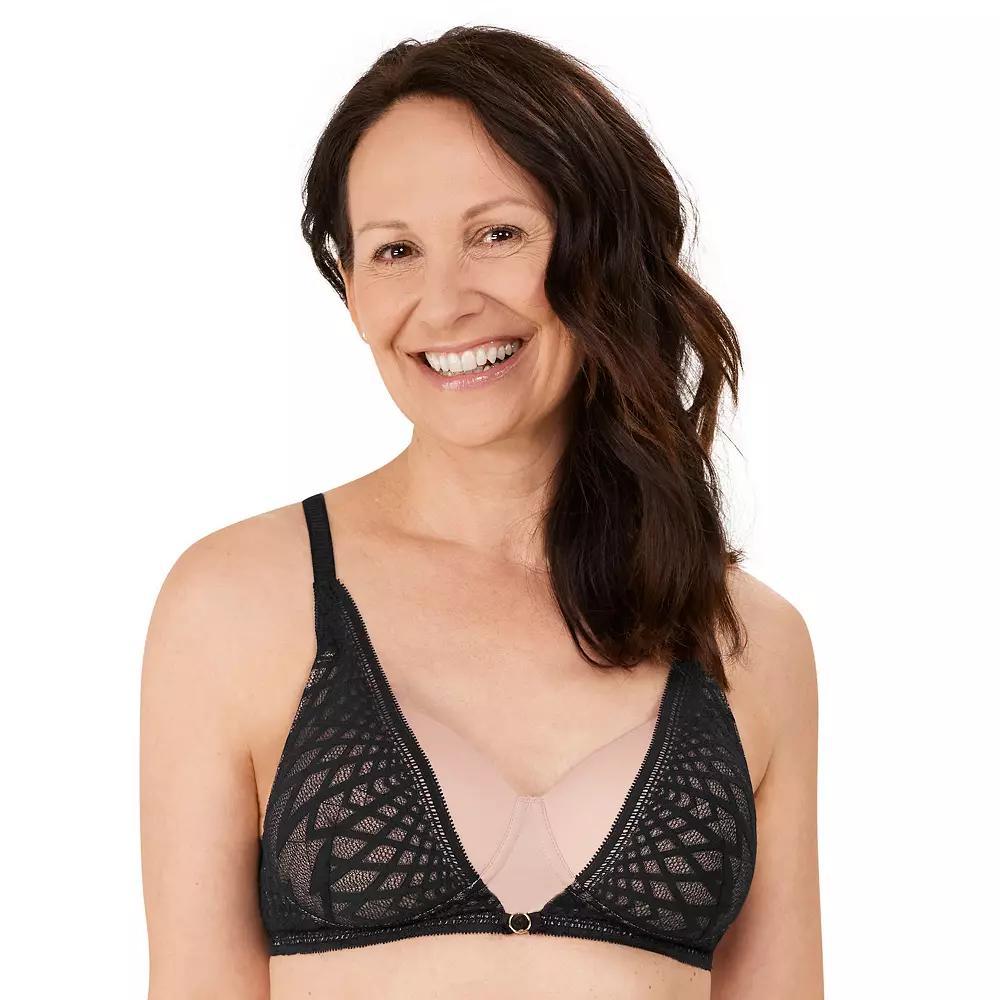 Amoena Mastectomy Bra: Pia Padded Wireless, Women's, Size: 32 Dd, Black Sand Product Image