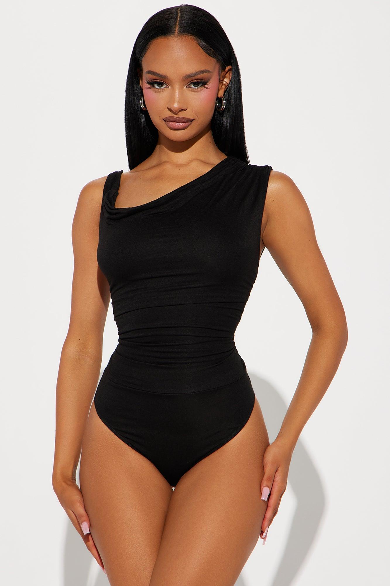 Kylie Off Shoulder Bodysuit - Black Product Image