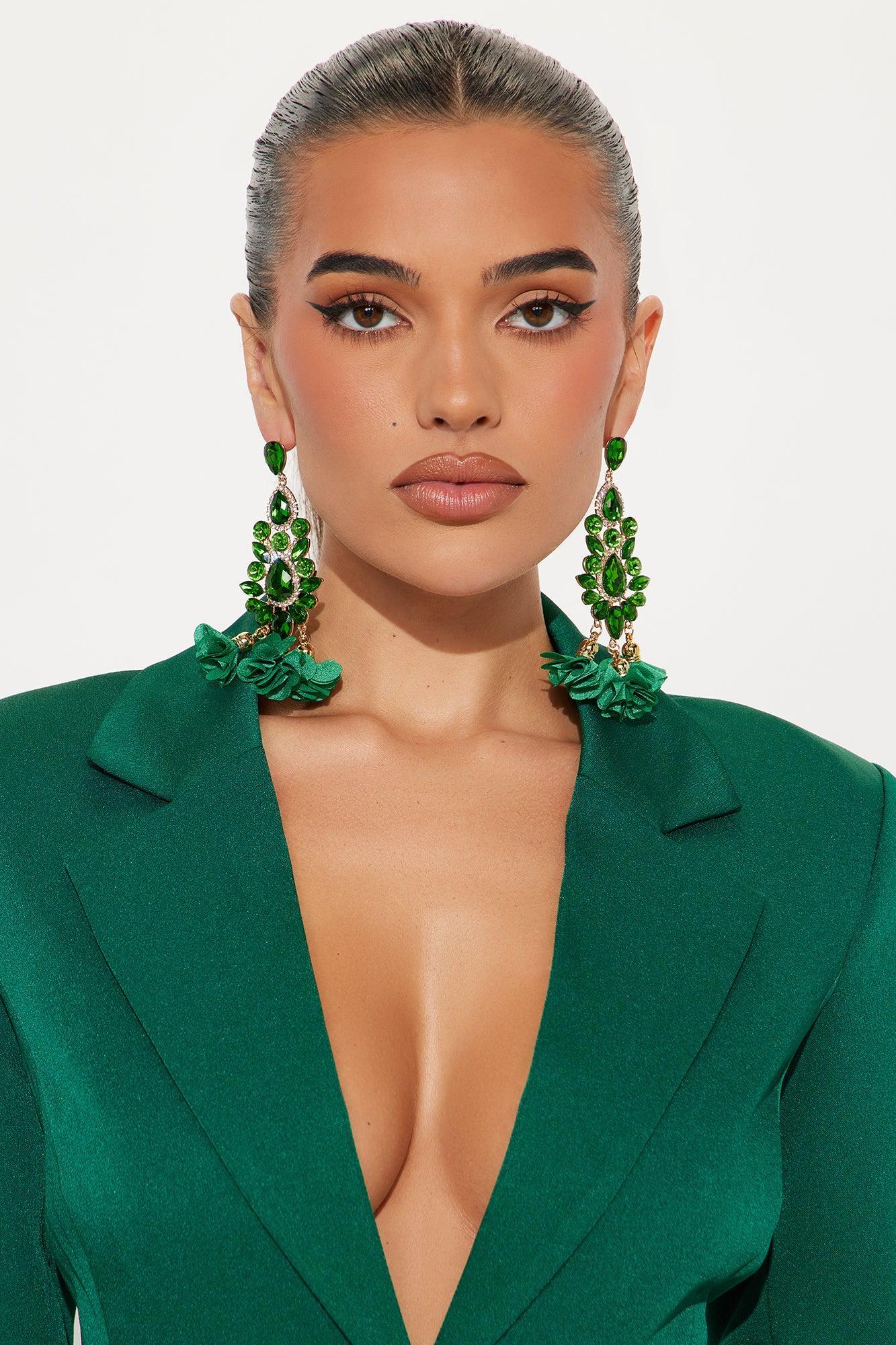 Margo Earrings - Green Product Image