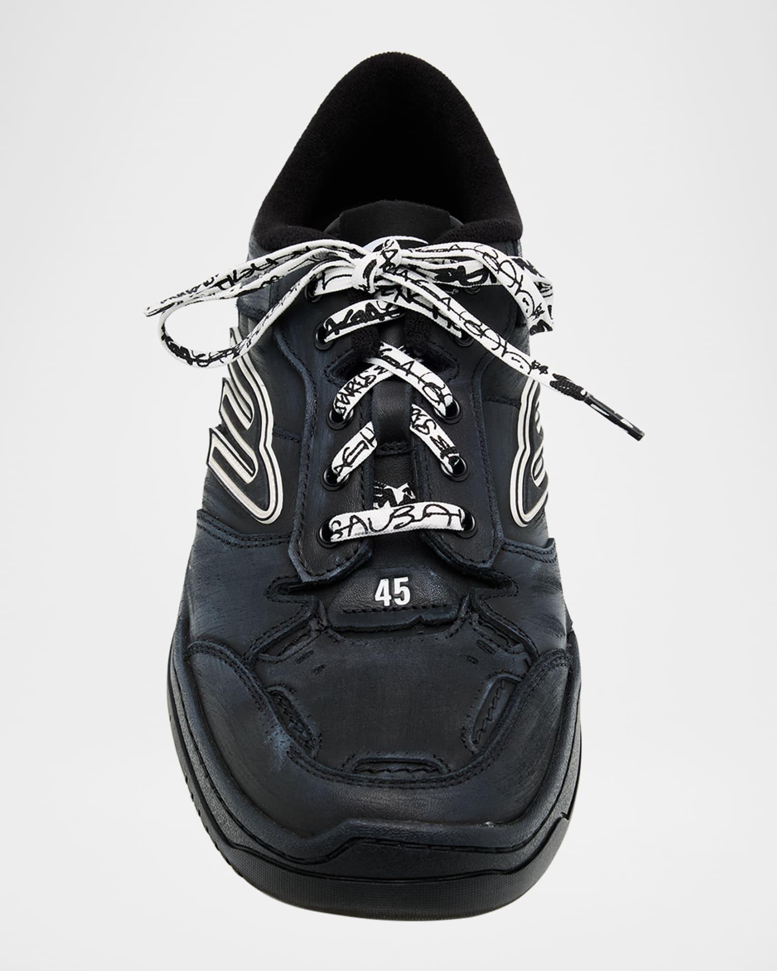 Men's Hamptons Leather Low-Top Sneakers Product Image