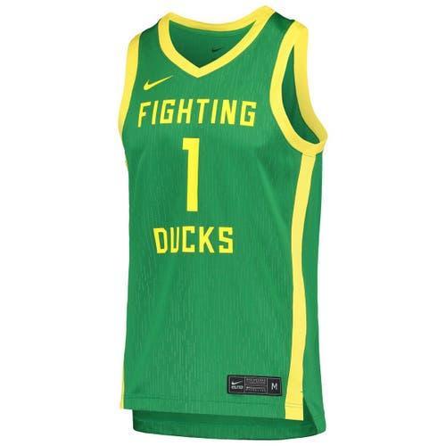 Men's Nike #1 Green Oregon Ducks Replica Basketball Jersey, Size: Large Product Image