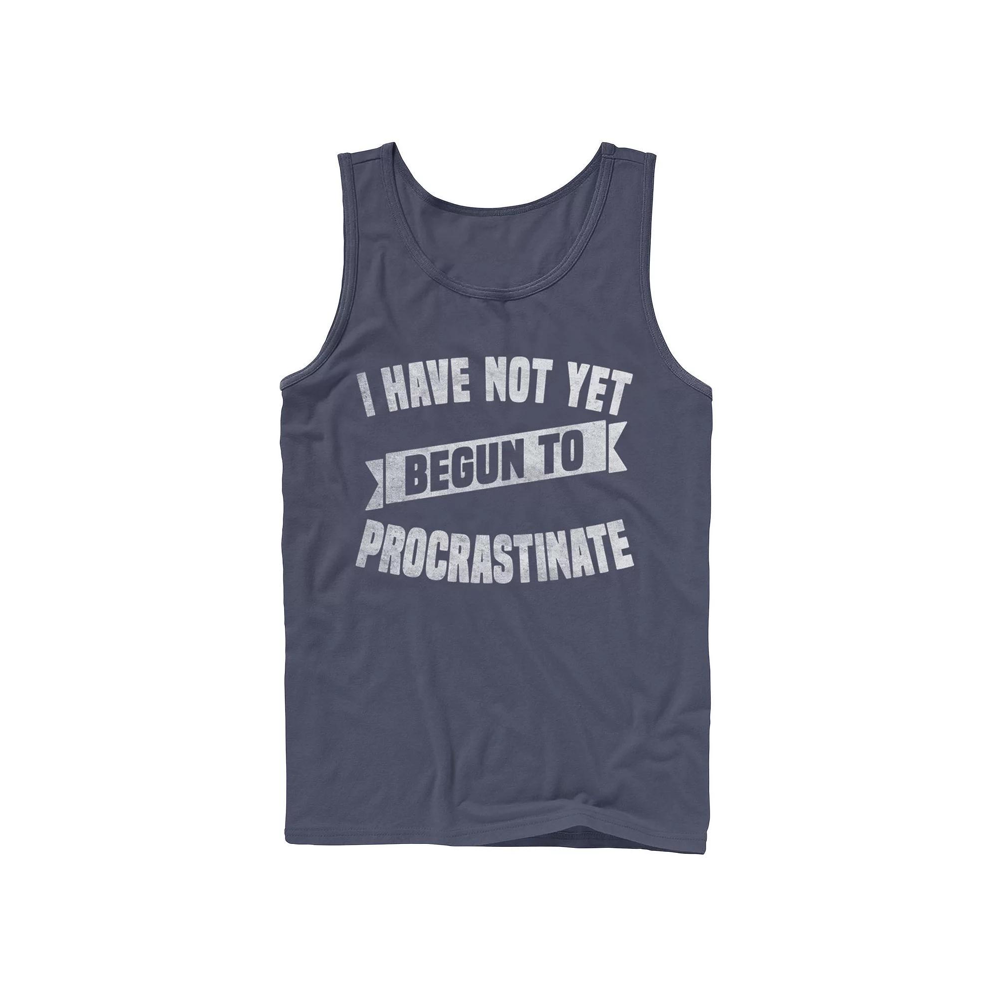 Men's I Have Not Yet Begun To Procrastinate Tank Top, Size: Large, Black Product Image