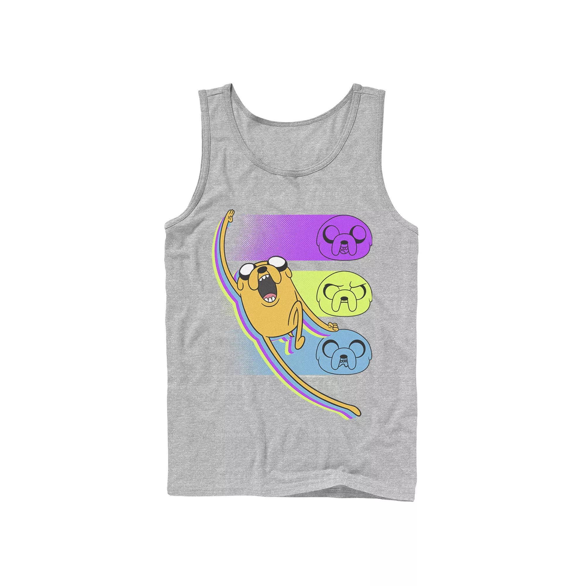Men's Cartoon Network Adventure Time Jake Emotions Tank Top, Size: Large, Athletic Grey Product Image