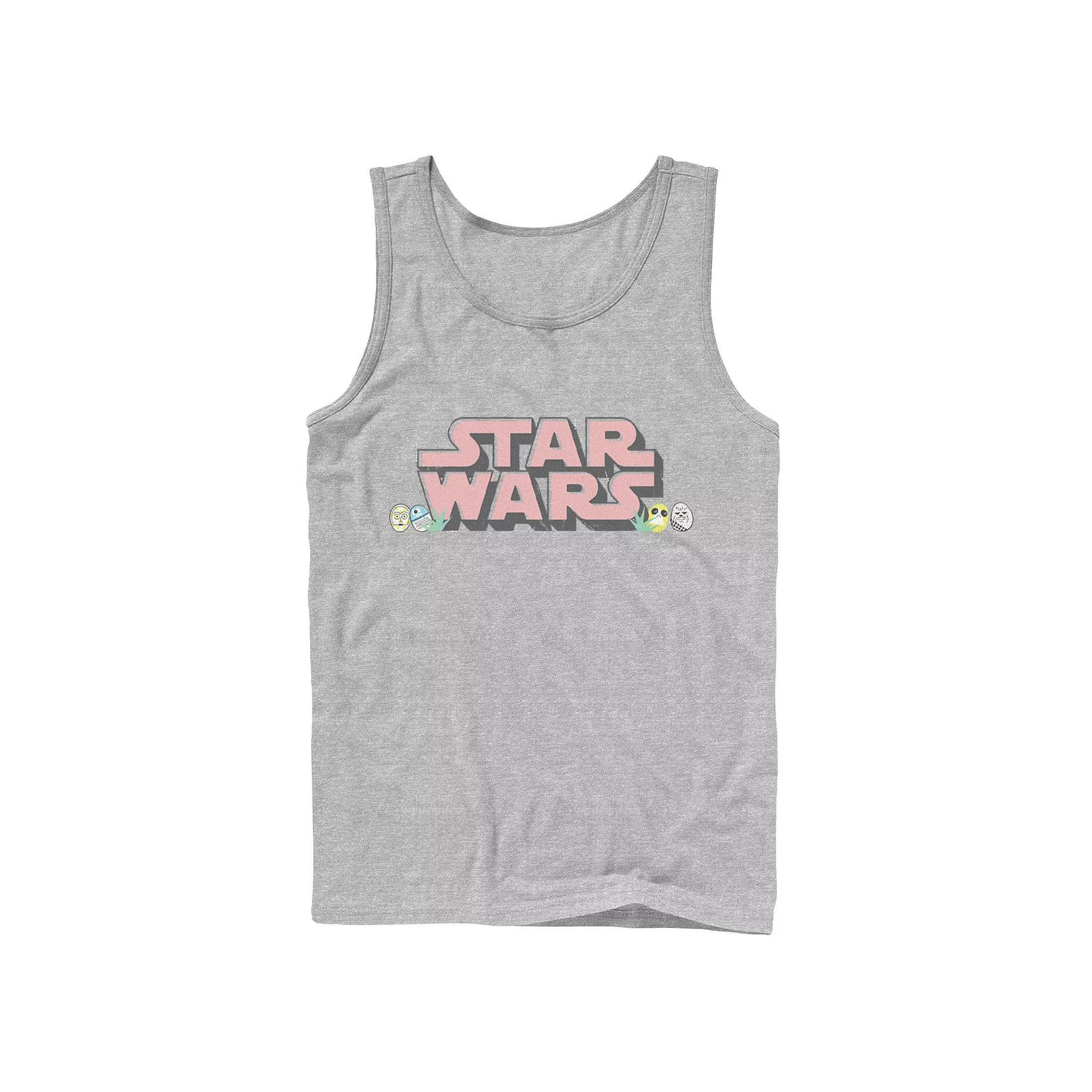 Mens Star Wars Easter-Themed Chest Logo Tank Top Athletic Grey Product Image