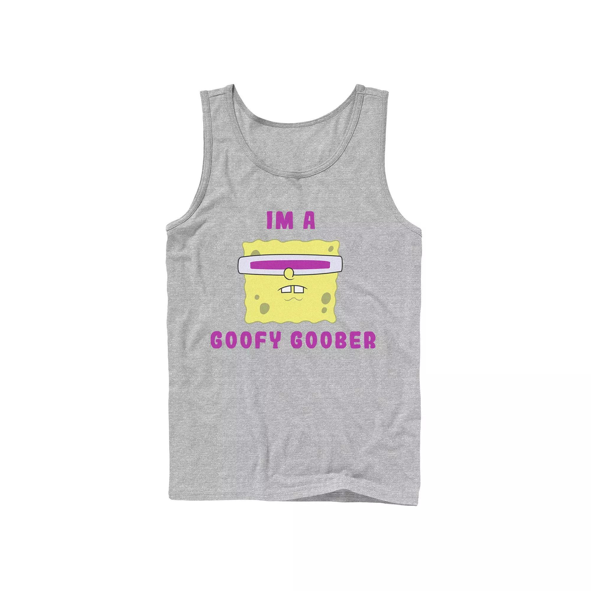 Mens Nickelodeon SpongeBob SquarePants Im A Goofy Goober Portrait Graphic Tank Top Athletic Grey Product Image