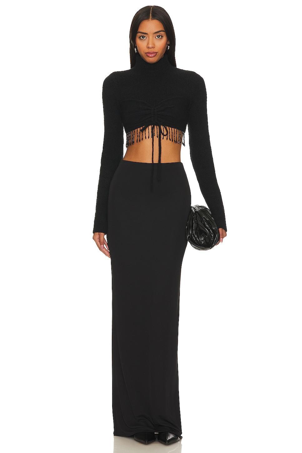 Hadia Beaded Fringe Top MAJORELLE Product Image