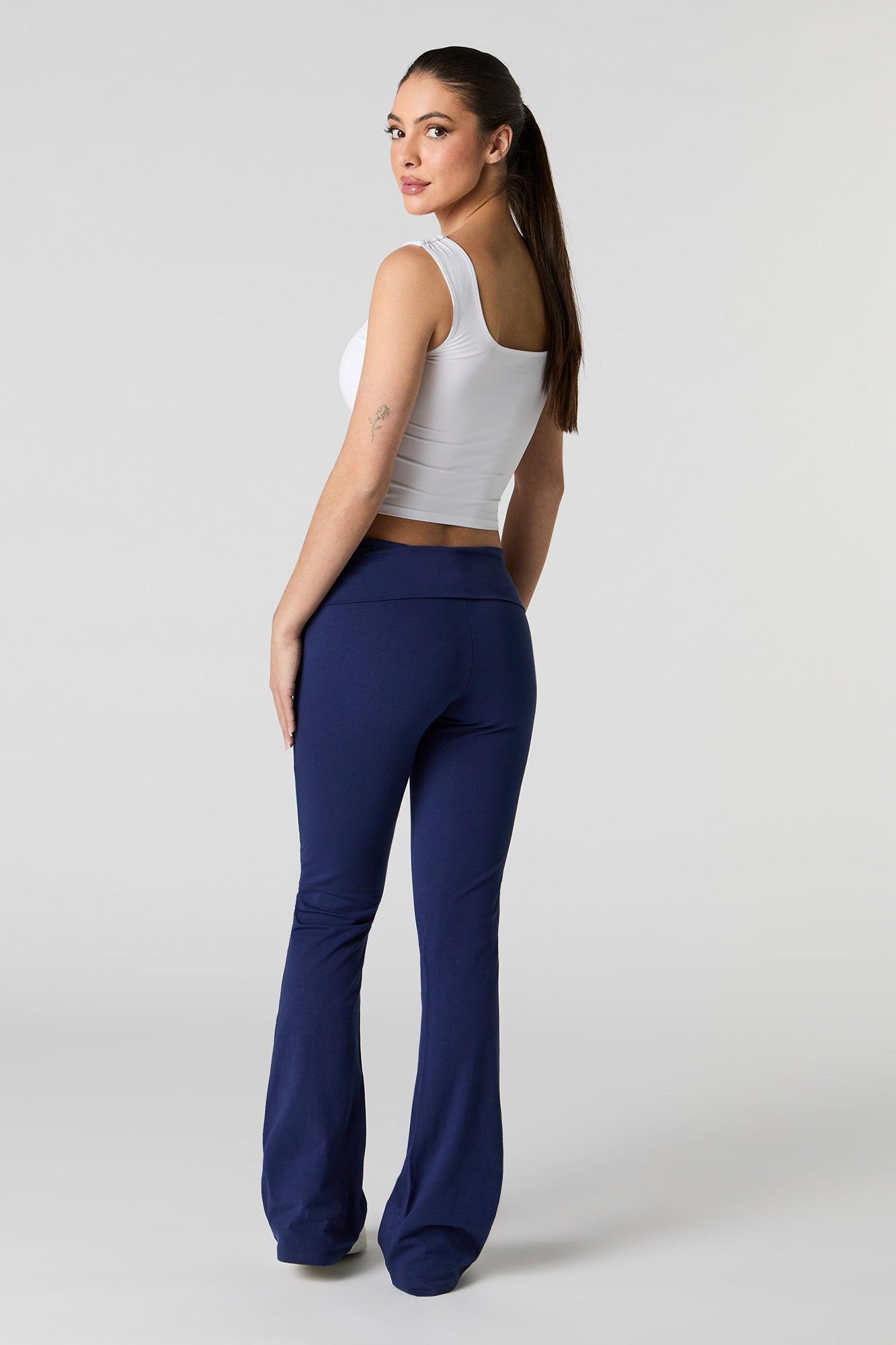 Foldover Waist Flare Legging Female Product Image