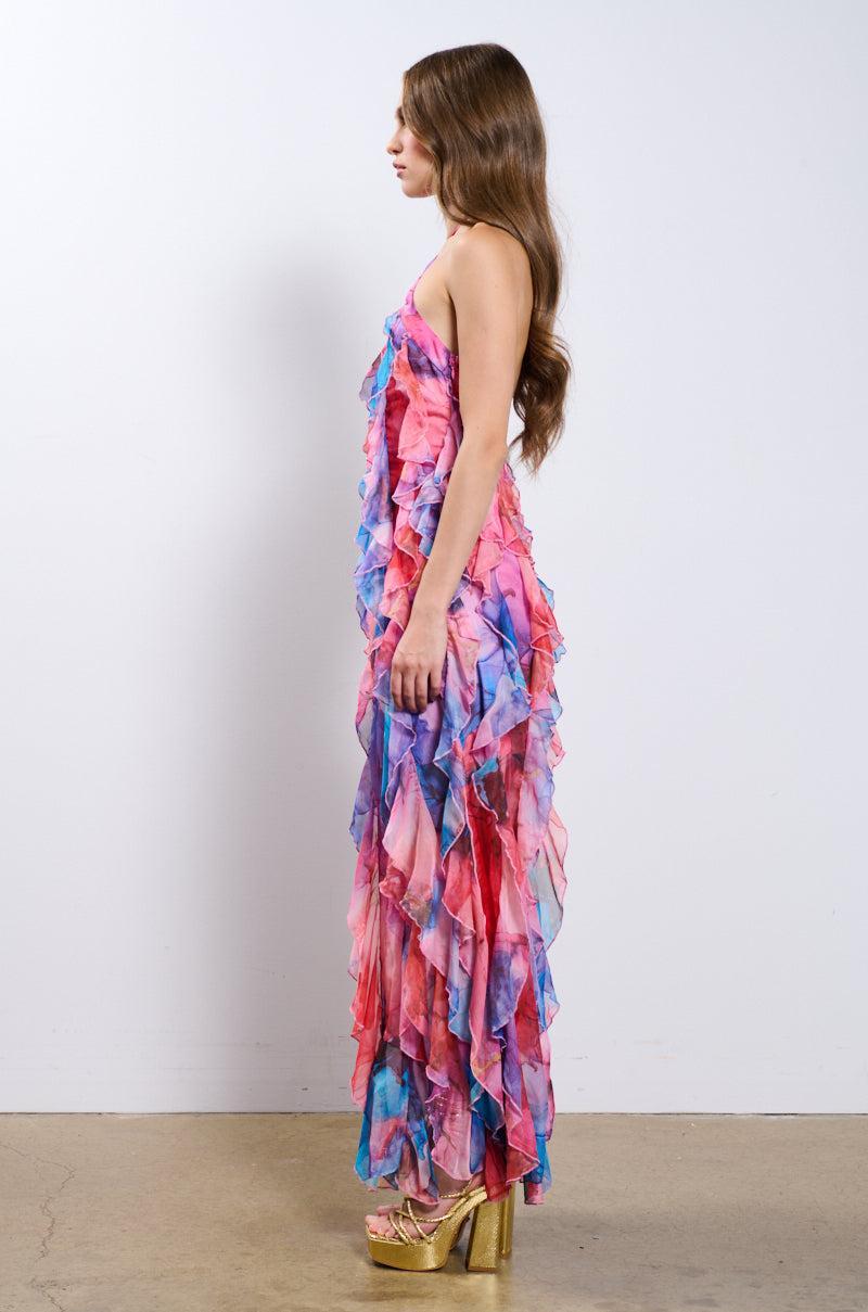 HARPER RUFFLE MAXI DRESS Product Image