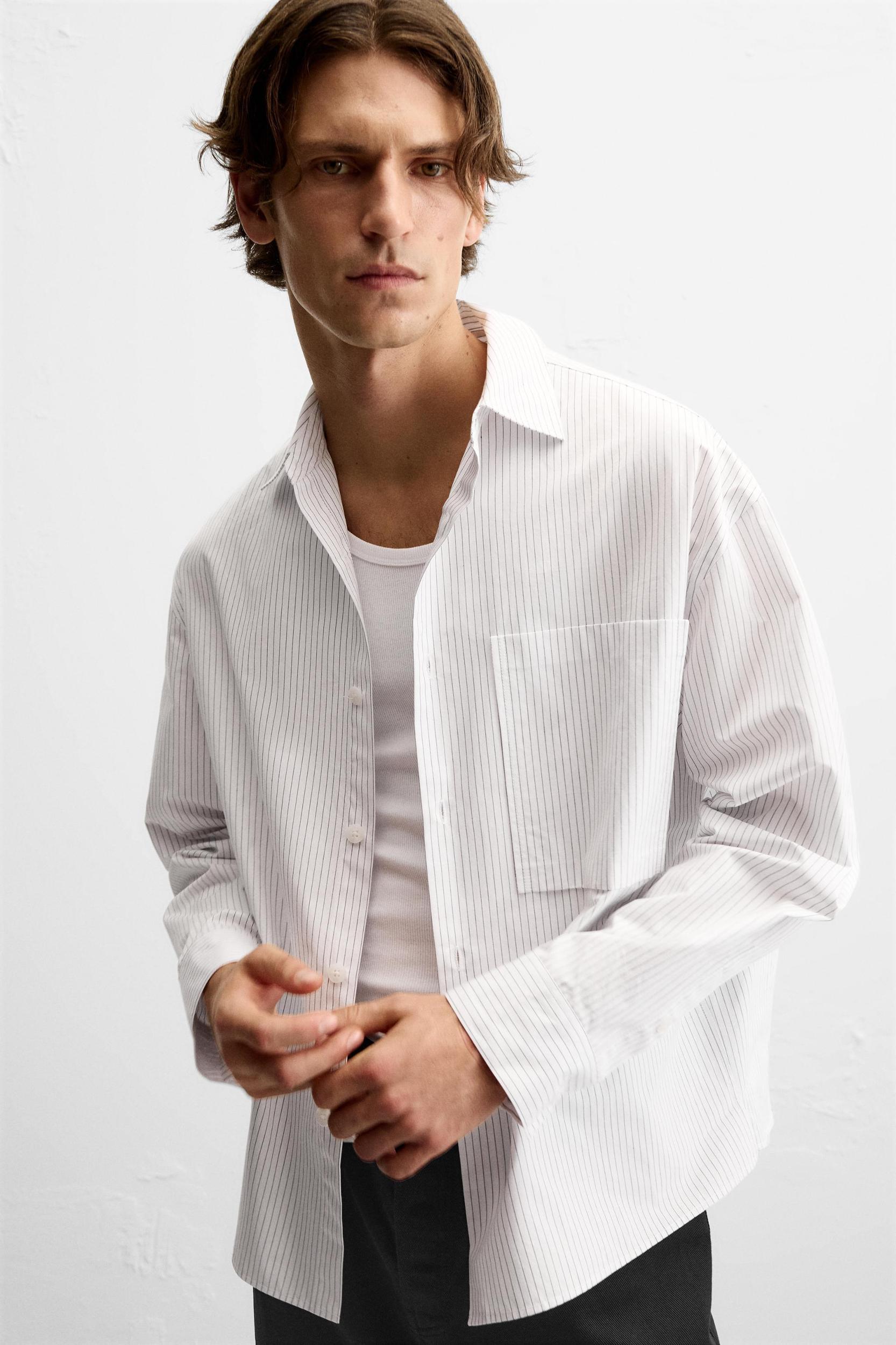 STRIPED POPLIN SHIRT Product Image