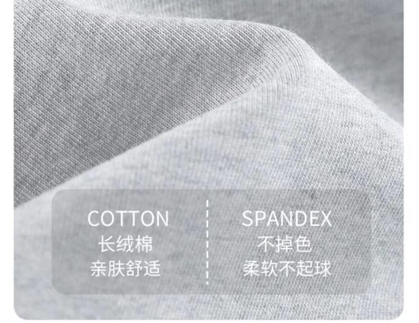 Crew Neck Lettering Heart Print Sweatshirt Product Image