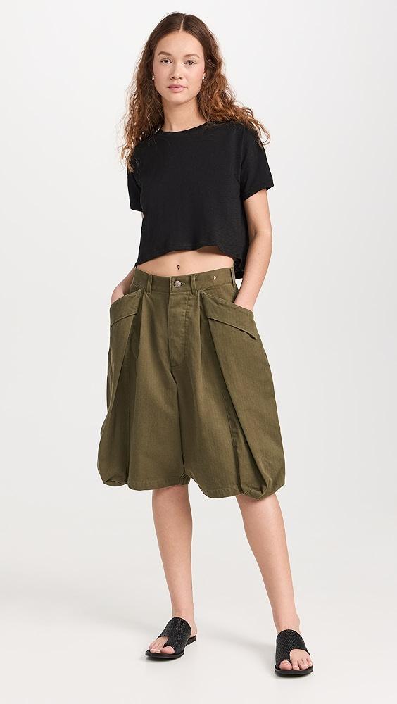 Goldie Cropped Short Sleeve Drop Shoulder Tee | Shopbop Product Image