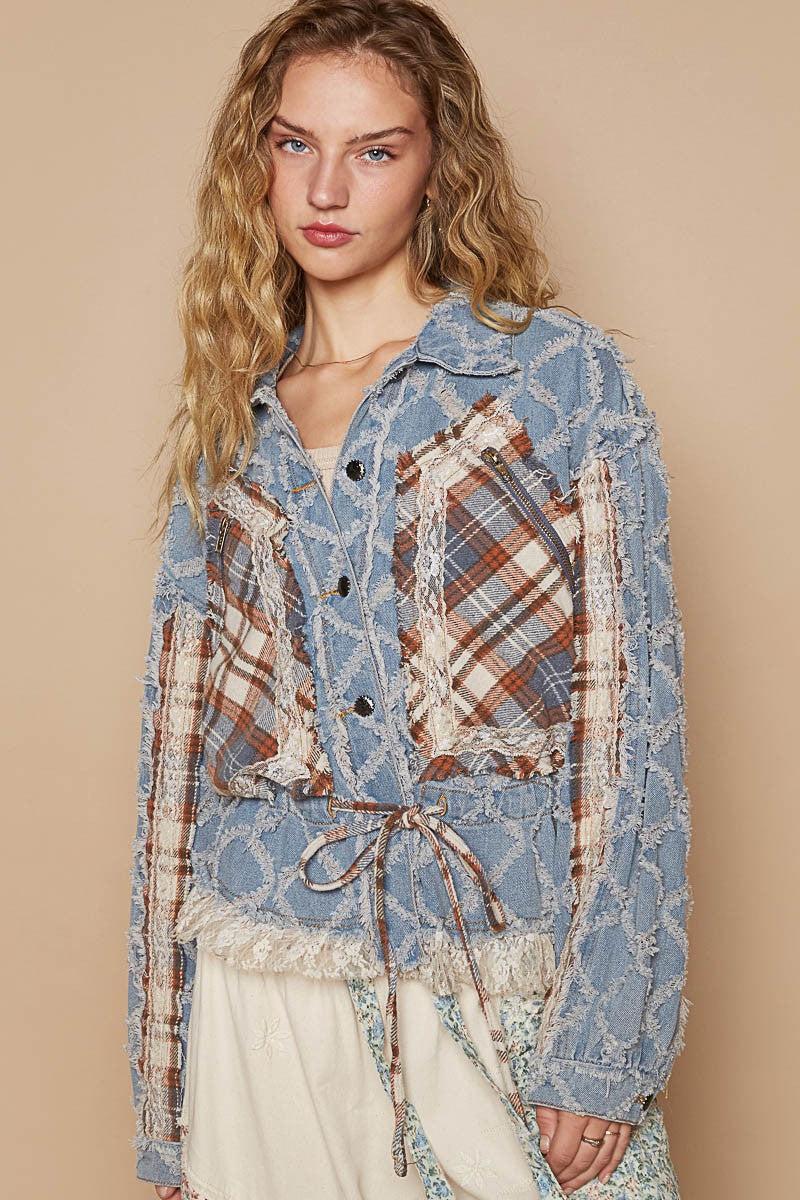 Balloon Sleeve Ruffle Detail Jacket Product Image