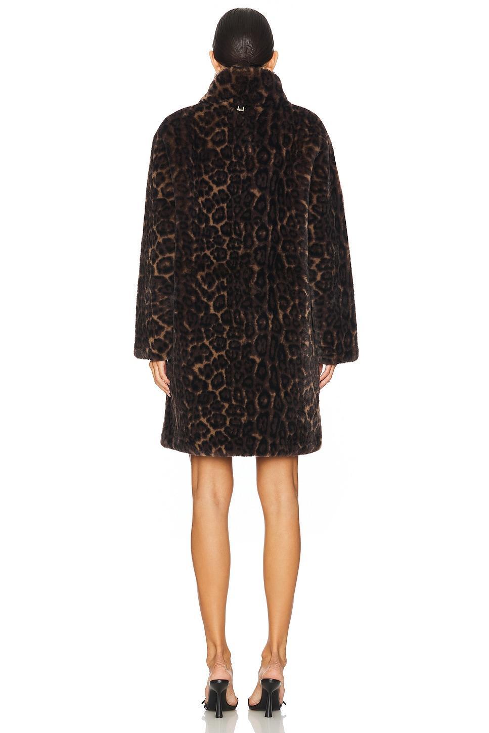 Blair Leopard Mid Length Coat Apparis Product Image