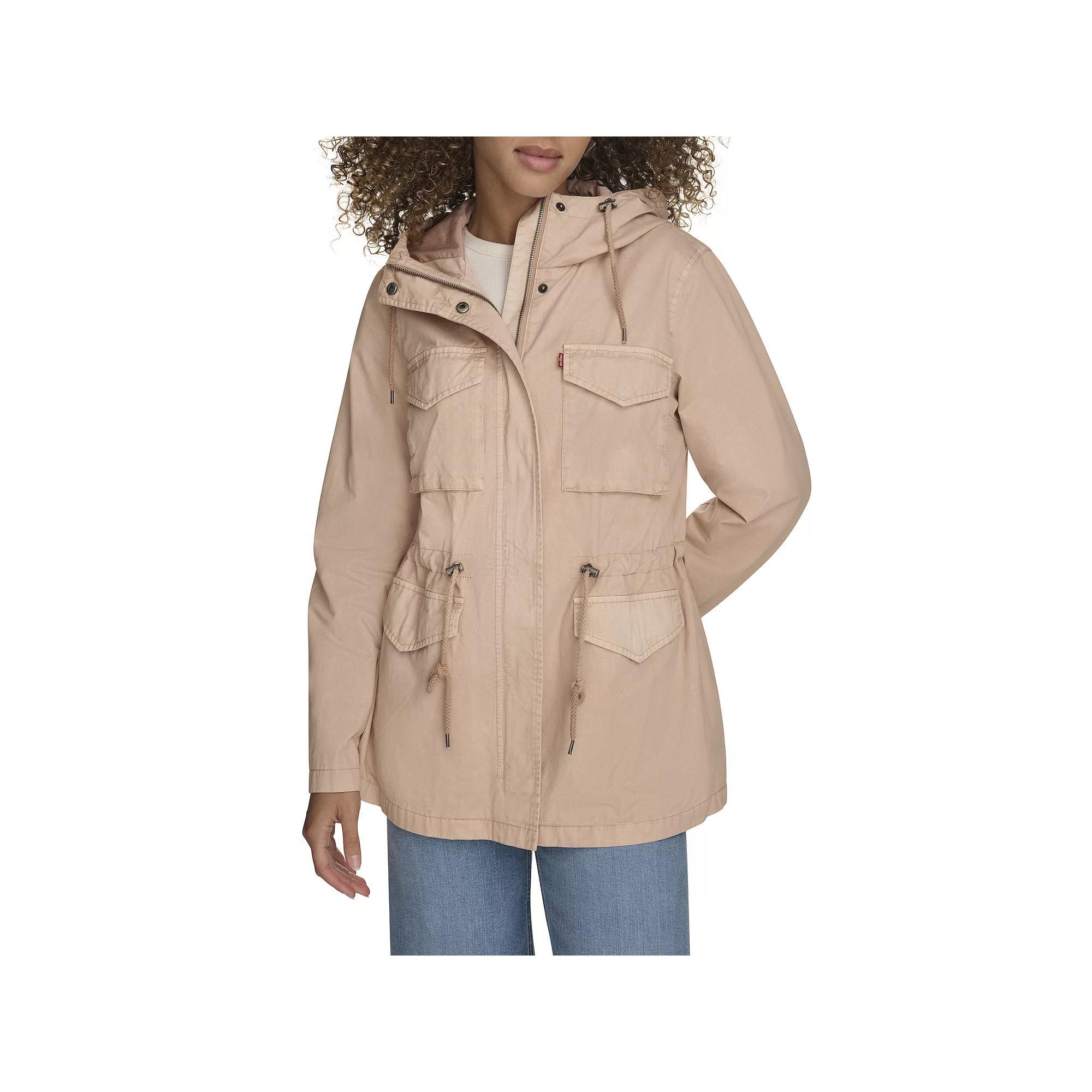 Women's Levi's® Lightweight Hooded Anorak Military Jacket, Size: Large, Green Product Image