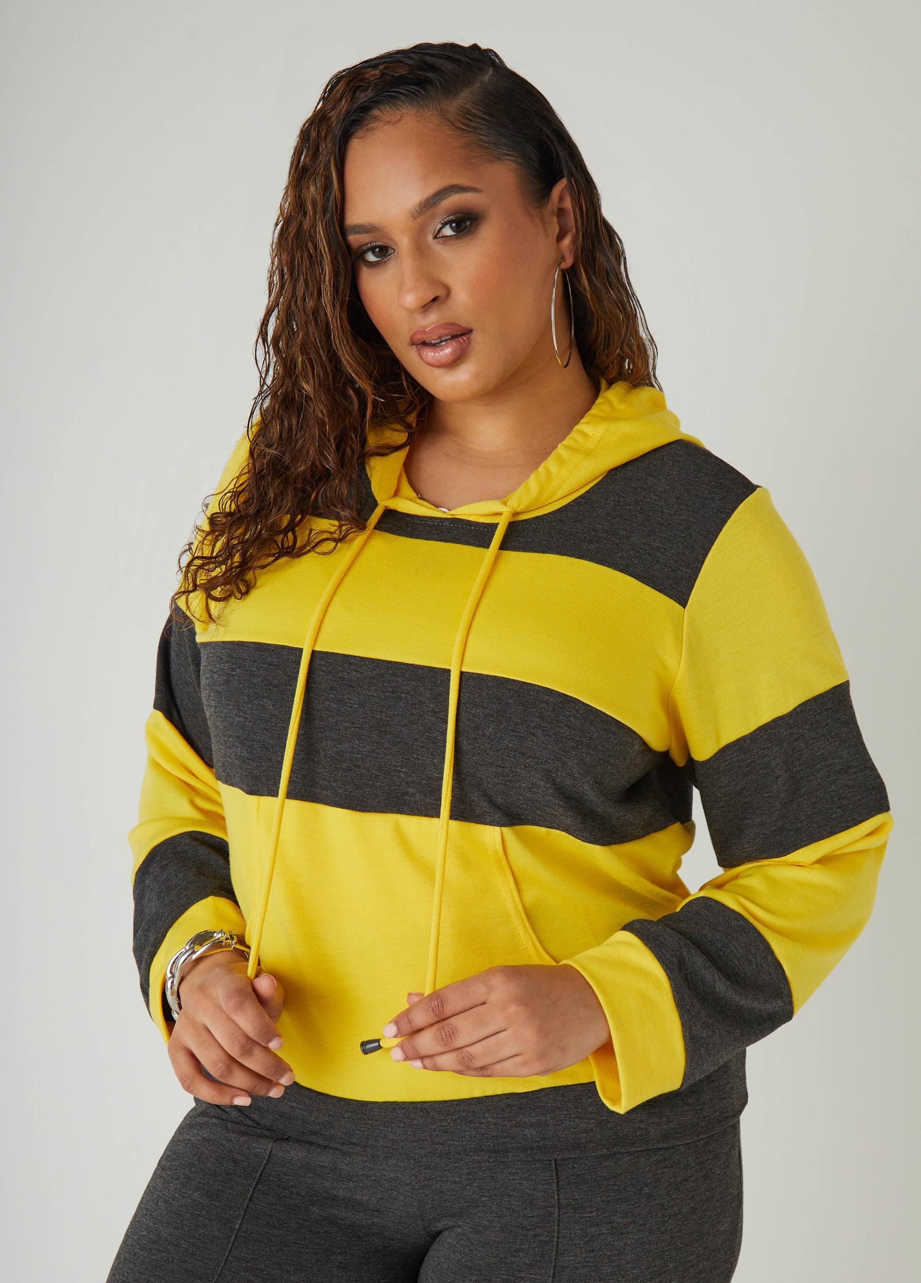 Striped Hooded Pullover Product Image