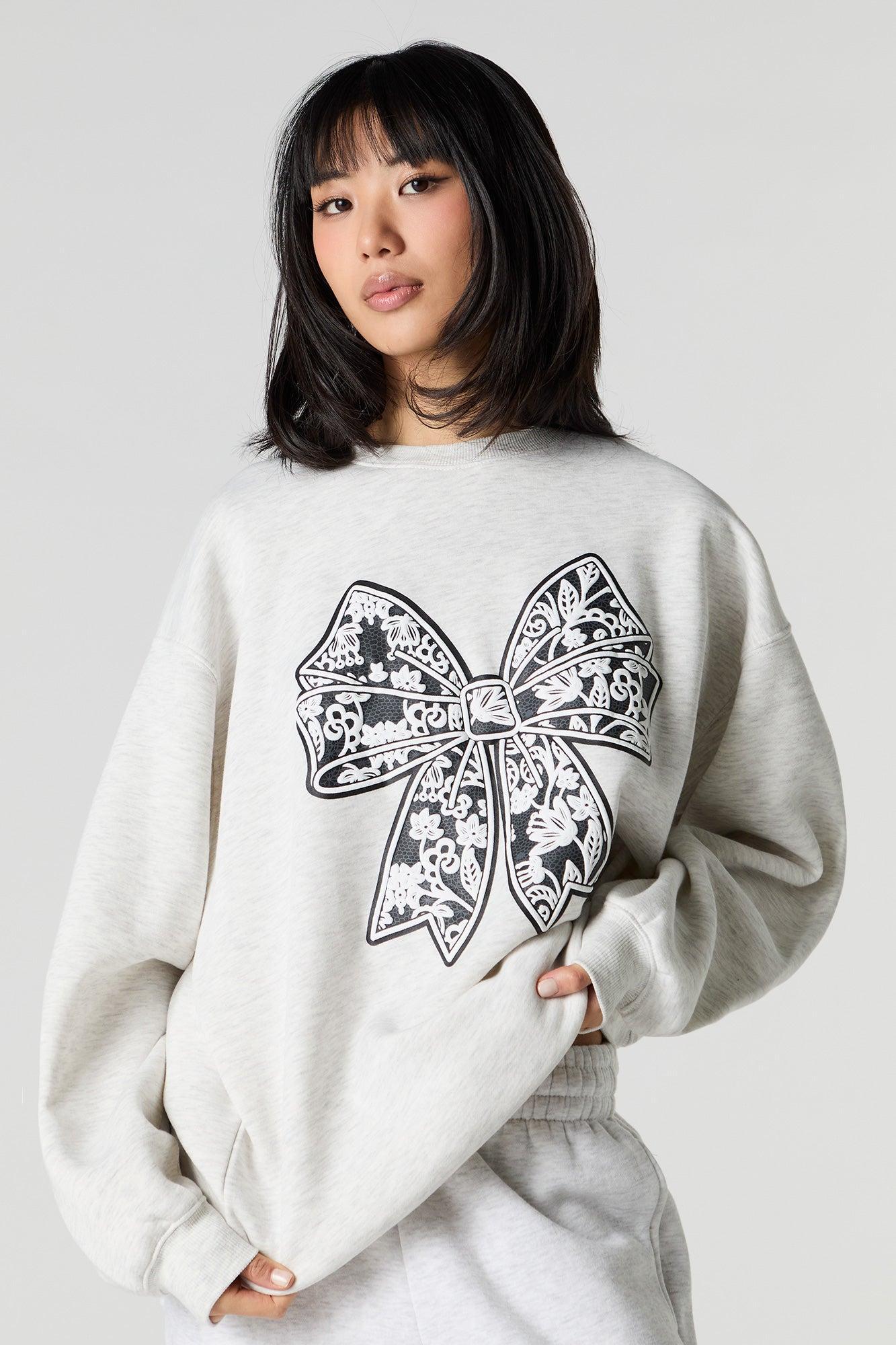 Oversized Graphic Fleece Sweatshirt Female Product Image