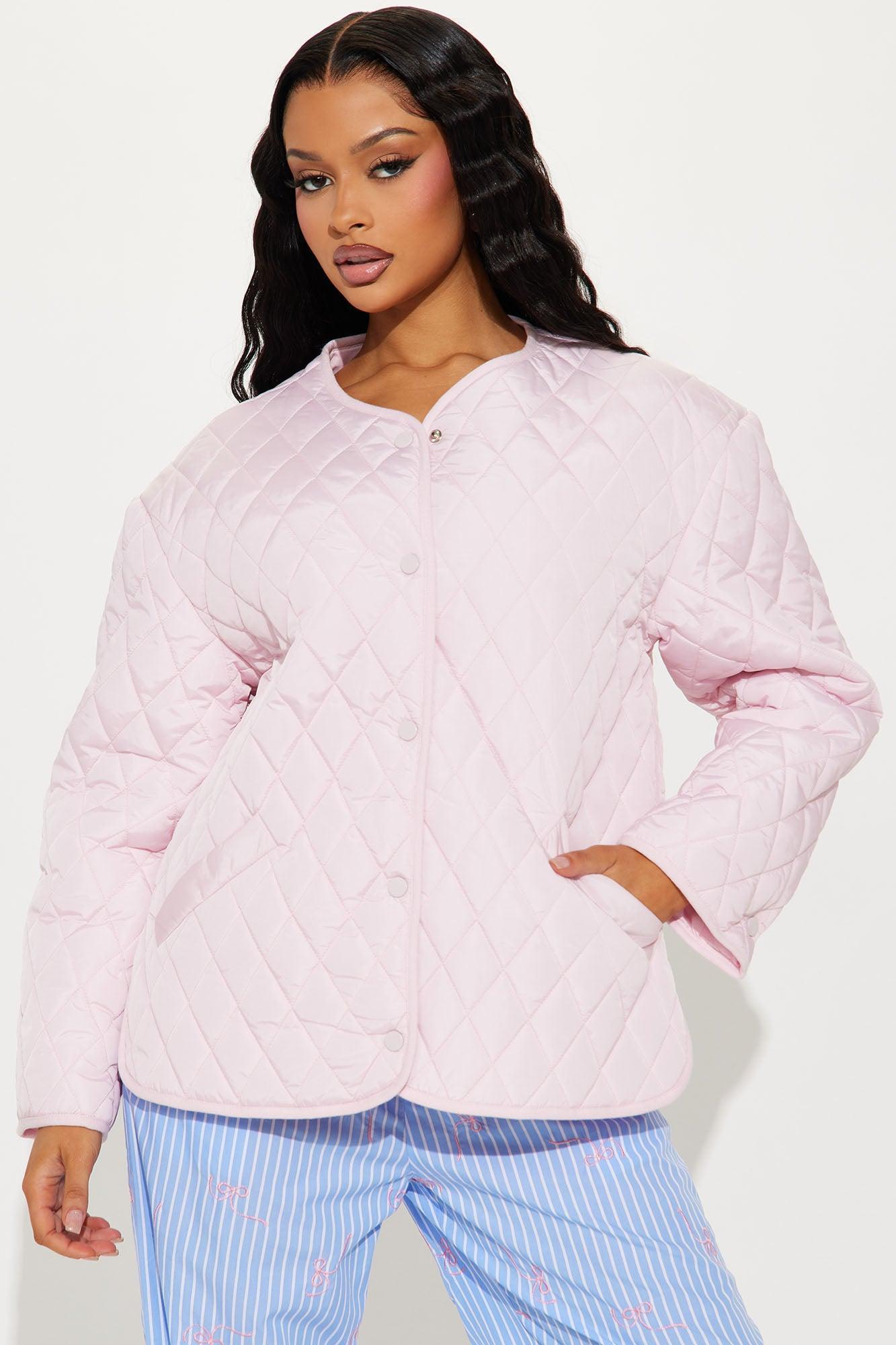 Mountain Highs Quilted Lightweight Jacket - Blush Product Image