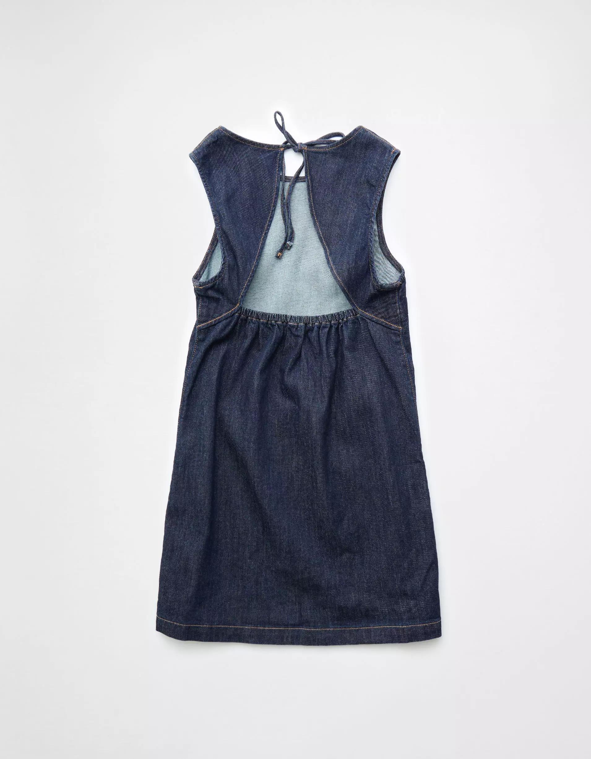 AE Denim Tie Back Mini Shift Dress Product Image