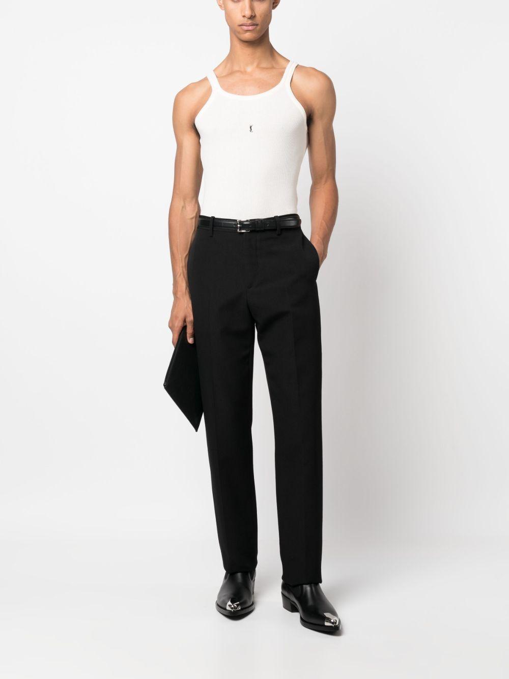 logo-embroidered ribbed tank top Product Image