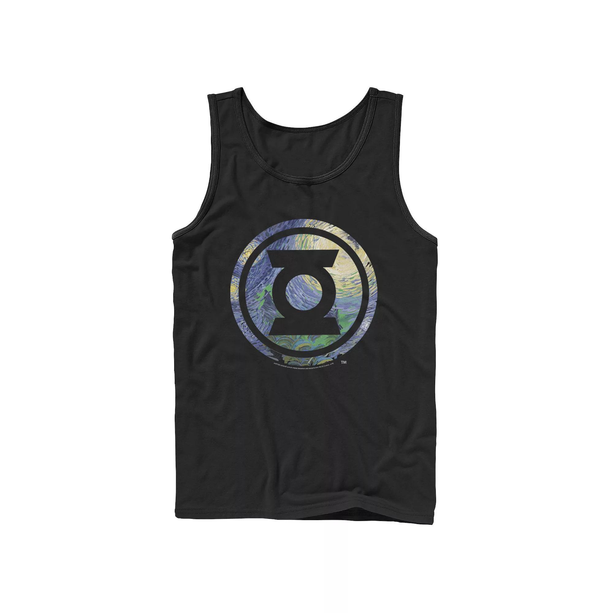 Mens DC Comics Green Lantern Starry Night Logo Tank Top Product Image