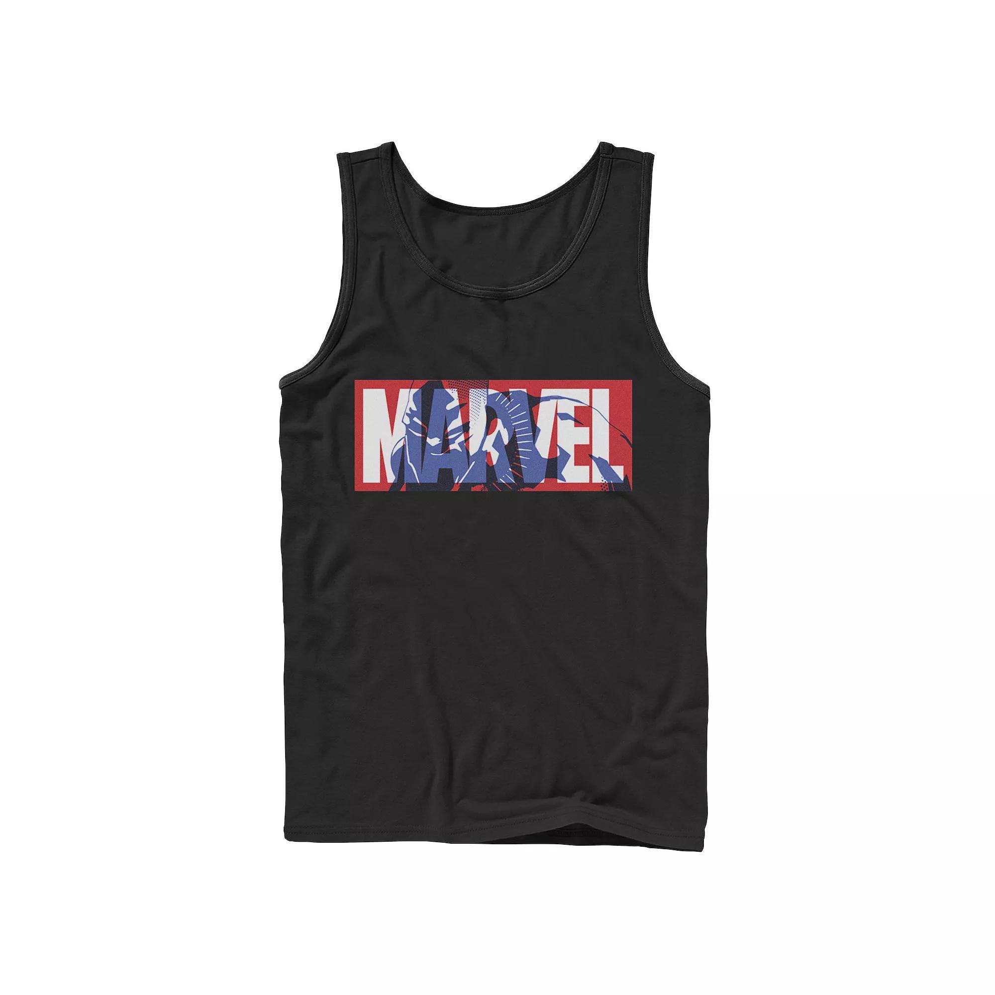 Men's Sunset And Mountain Waves Design Tank Top, Size: Small, Black Product Image