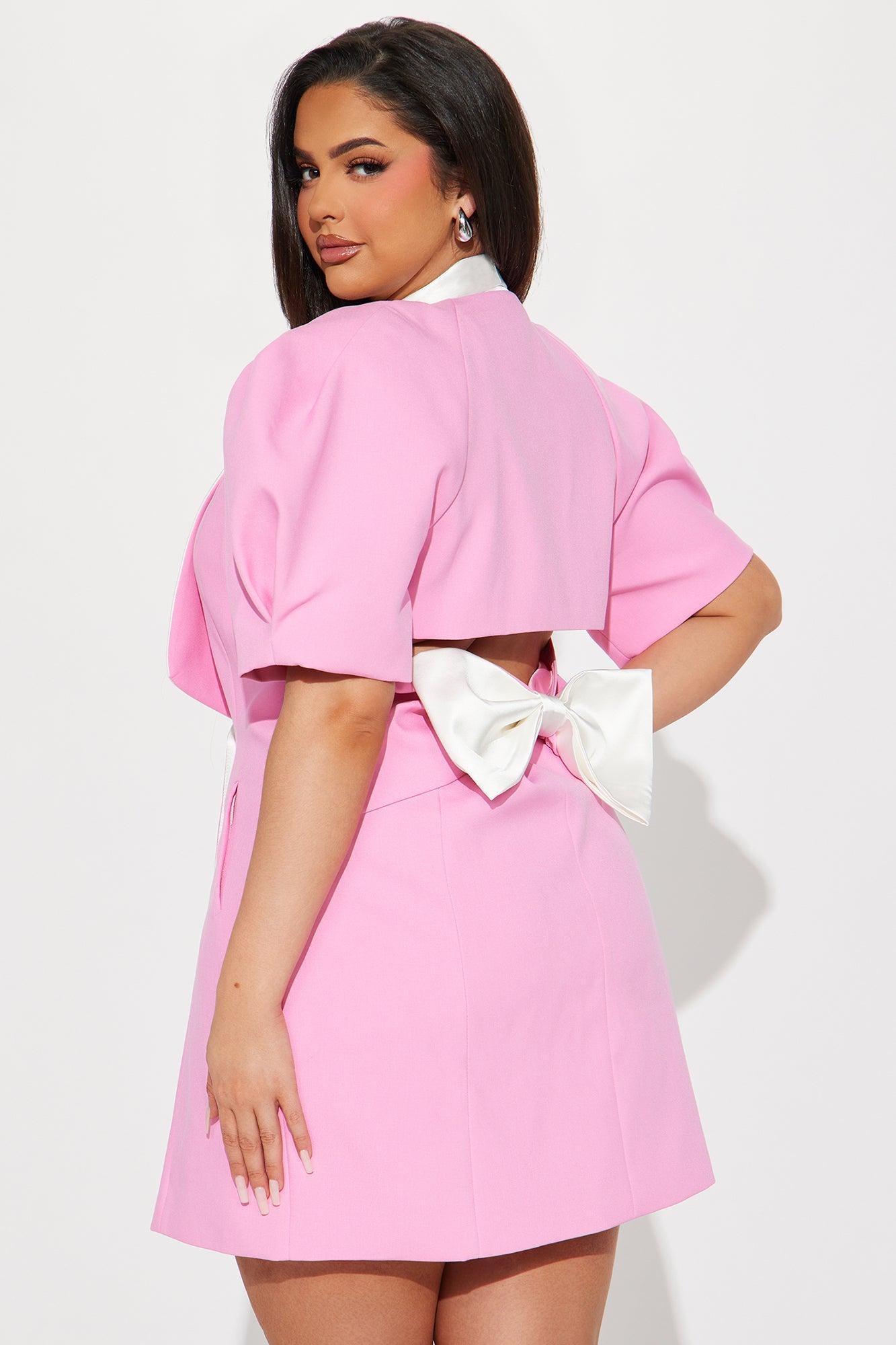 Audrey Blazer Mini Dress - Pink Product Image